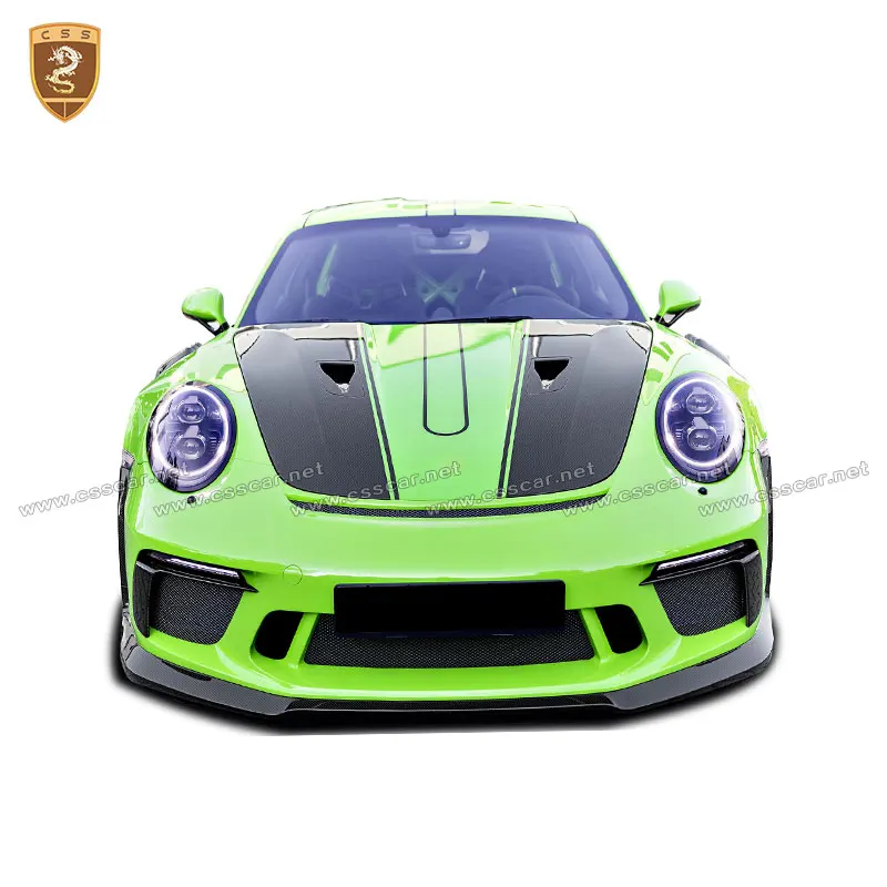 CSSCAR Supplier Super Car Lamp Hoods Accessories High Quality Dry Carbon Fiber for Porsche 991.2 GT3RS Style LED Lampshade