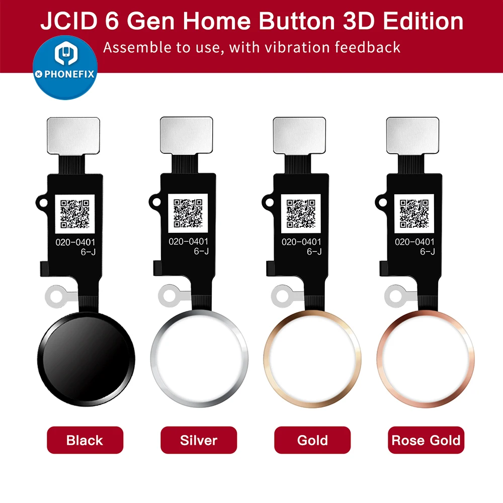 JC 6Th HX home button JCID 6 Gen 3D Fingerprint Flex Cable for iPhone 7 7P 8 8P home return button key back screen shot function