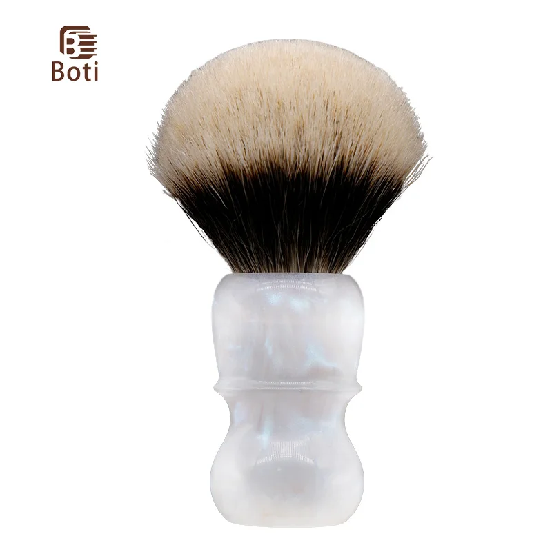 Boti Brush-Shaving Brush White Glass Handmade Resin Handle Essential Daily Shaving Tools Set Gifts for Men