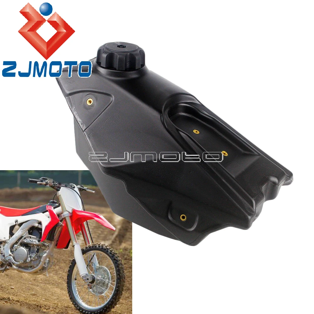 

Motorcycle Fuel Oil Tank For Honda CRF 450R 2013-2016 CRF 250R 2014-2017 Dirt Pit Bike Motocross Black Plastic Gas Tanks