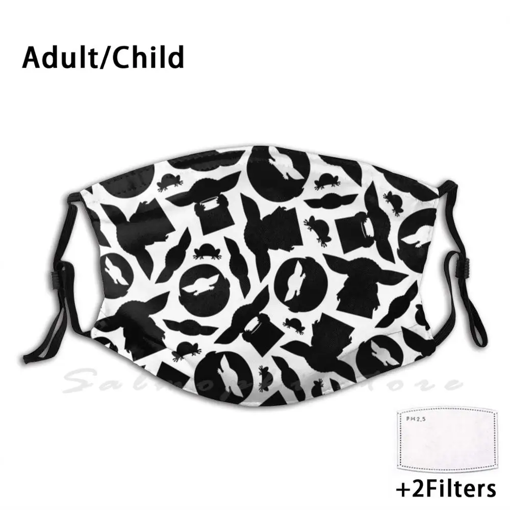 

Monochrome Silhouettes Adult Kids Anti Dust Filter Diy Mask Black White Mono Monochrome Silhouette Silhouettes Outline Shape