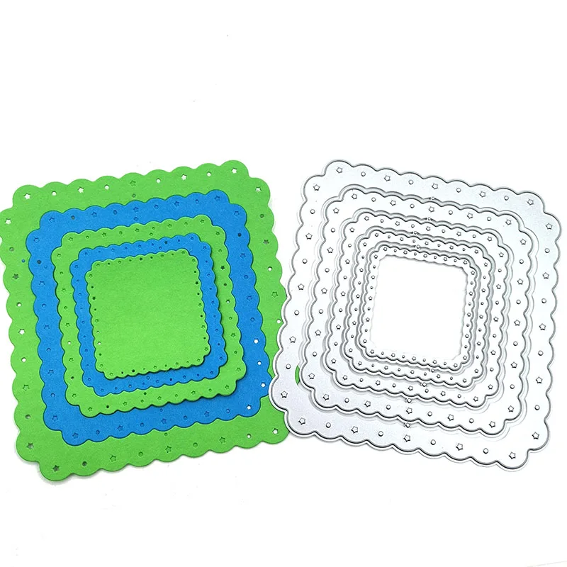 Julyarts Square Lace Cutting Dies 2021 Stencils for Card Making for Card Making DIY Scrapbooking Cardstock Die Cut Stencils