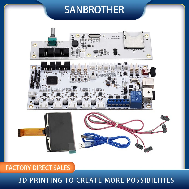 Imagem -02 - Kit de Pensão Completa com Tela Lcd e Placa Mãe Um2 Plus Impressora 3d Estendida Parte Faça Você Mesmo Painel de Controle V2.1.4