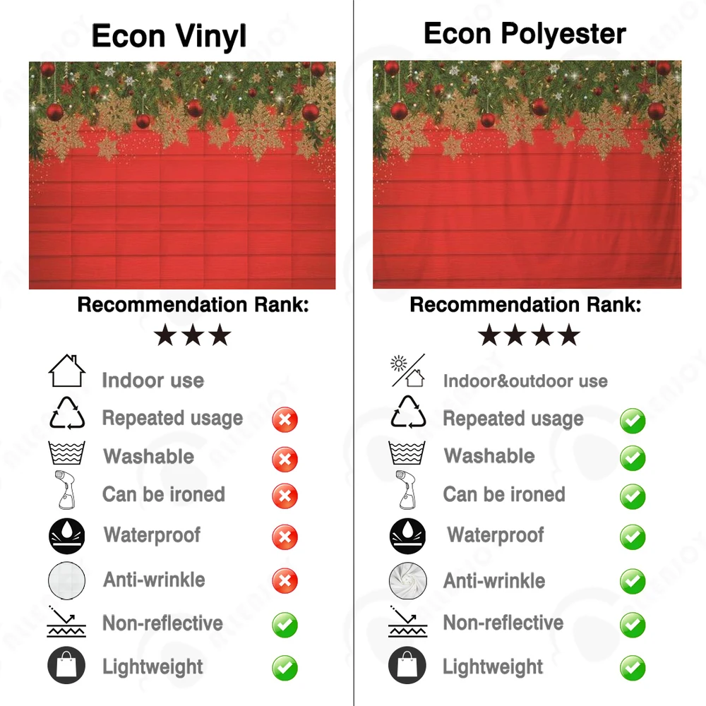 Funnytree-Fondo de fiesta de Feliz Navidad, ramas de pared Rojas, copo de nieve de invierno, puntos dorados, campanas, Festival de Año Nuevo