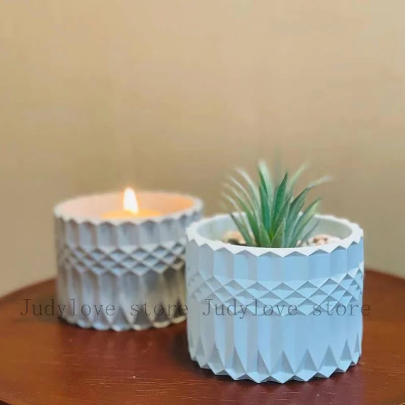 Concrete Molds for Candle Jar With Lid  Silicone Candle Vessel Mold Flowerpot Mold Jewelry Box Molds  Epoxy Resin Casting Molds