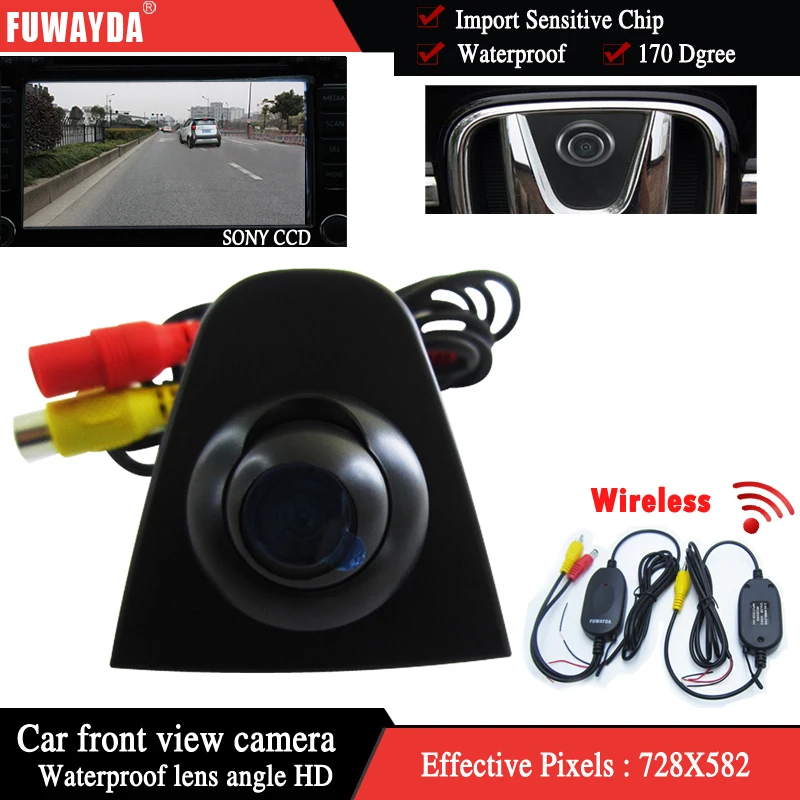 Wireless FOR SONY Car Front Logo Camera For Honda Odyssey accord Civic CRV XR-V Spirior Crosstour Fit City car parking assist