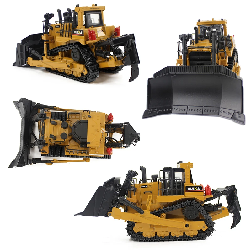 Full-Gelegeerde Zware Bulldozer 1:50 Tweerichtingsvorkheftrucks Ornamenten Statisch Model Voor Speelgoedtechniek