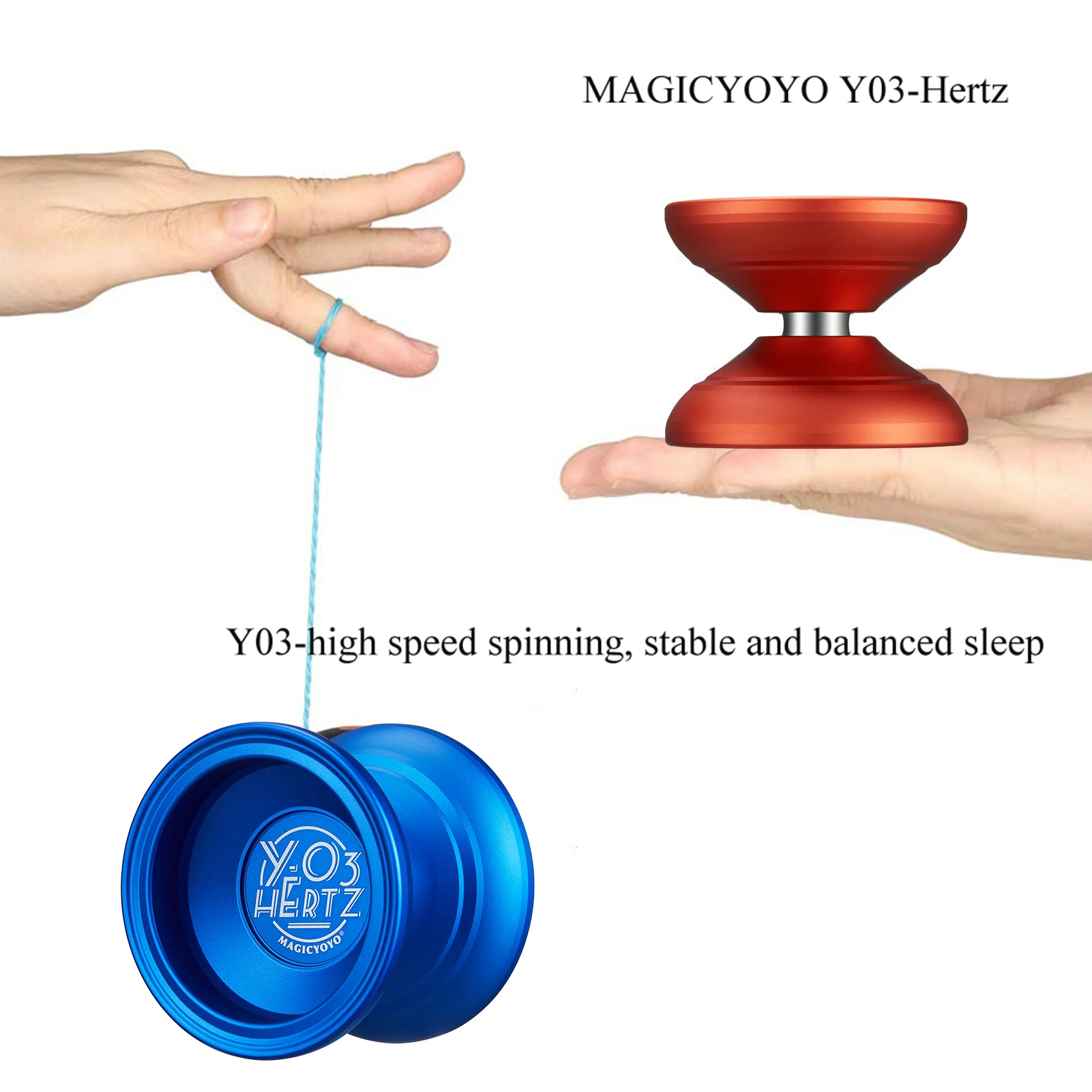 MAGICYOYO Y03 Professional Yoyo Alloy 8 Ball U Bearing Lightweighted Yoyo for Amateur Beginner Professional Player Gift for Kids