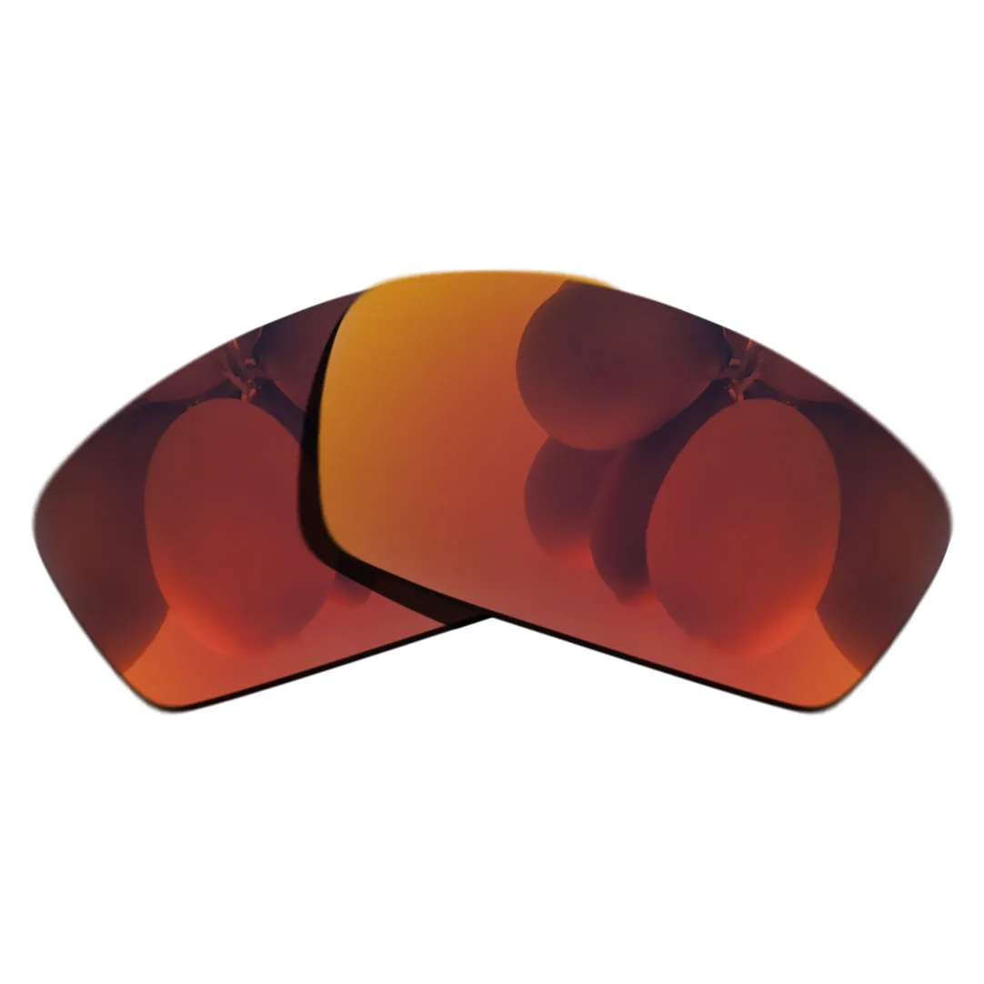 Polarized Sunglasses Replacement Lenses for-Square Whisker Frame - Fire Red