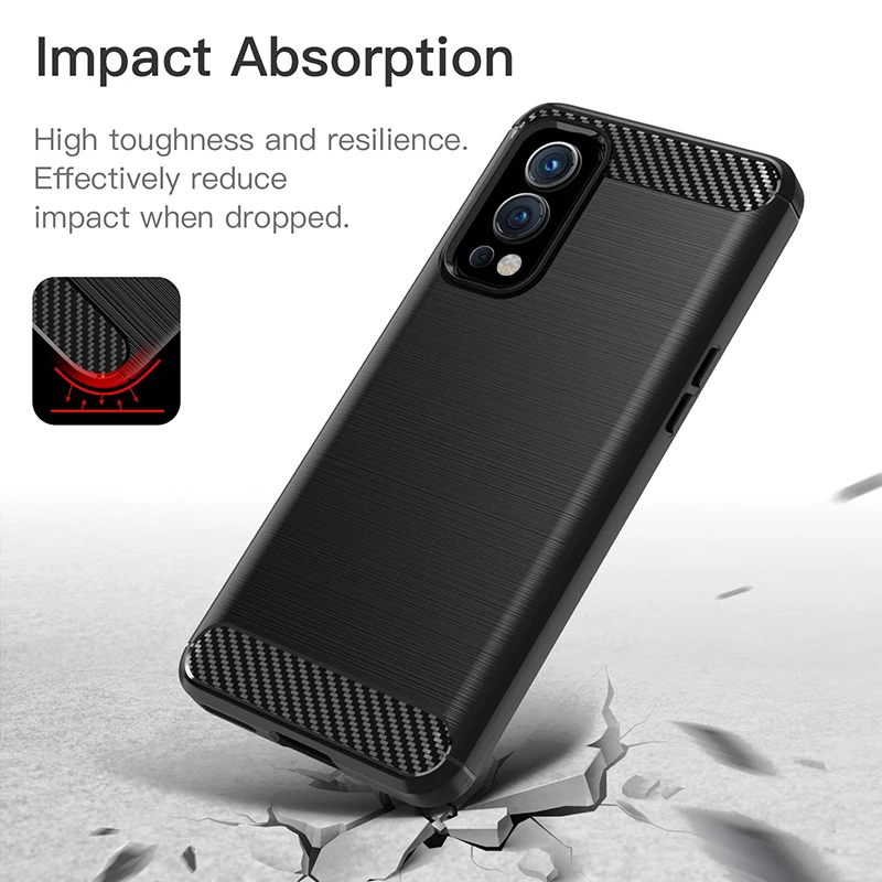 OnePlus Nord 2 Nord2 DN2101 DN2103 Case Rubber Silicone Carbon Fiber Cover For OnePlus Nord 2 5G Back Case For Nord 2 Nord2