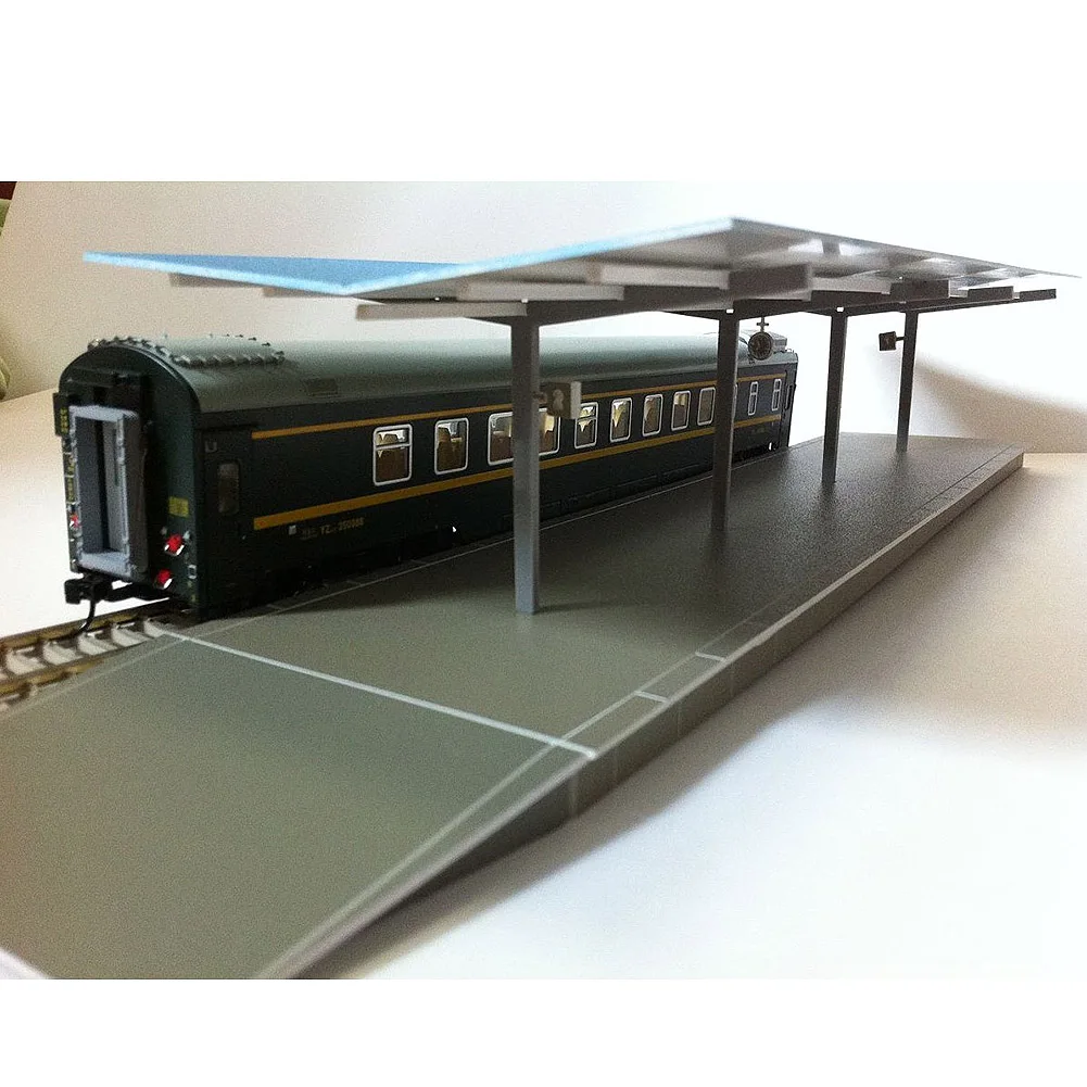 ZT002 1 Lot HO OO Scale 1:87 Model Railway Train Platforms Train Station  (1 SET for one side)