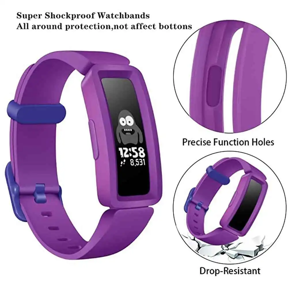 Silicone Wrist Band Strap For Fitbit Ace 2 Kids Watch Replacement Belt Bracelet Wristbands For Fitbit Inspire/Inspire HR