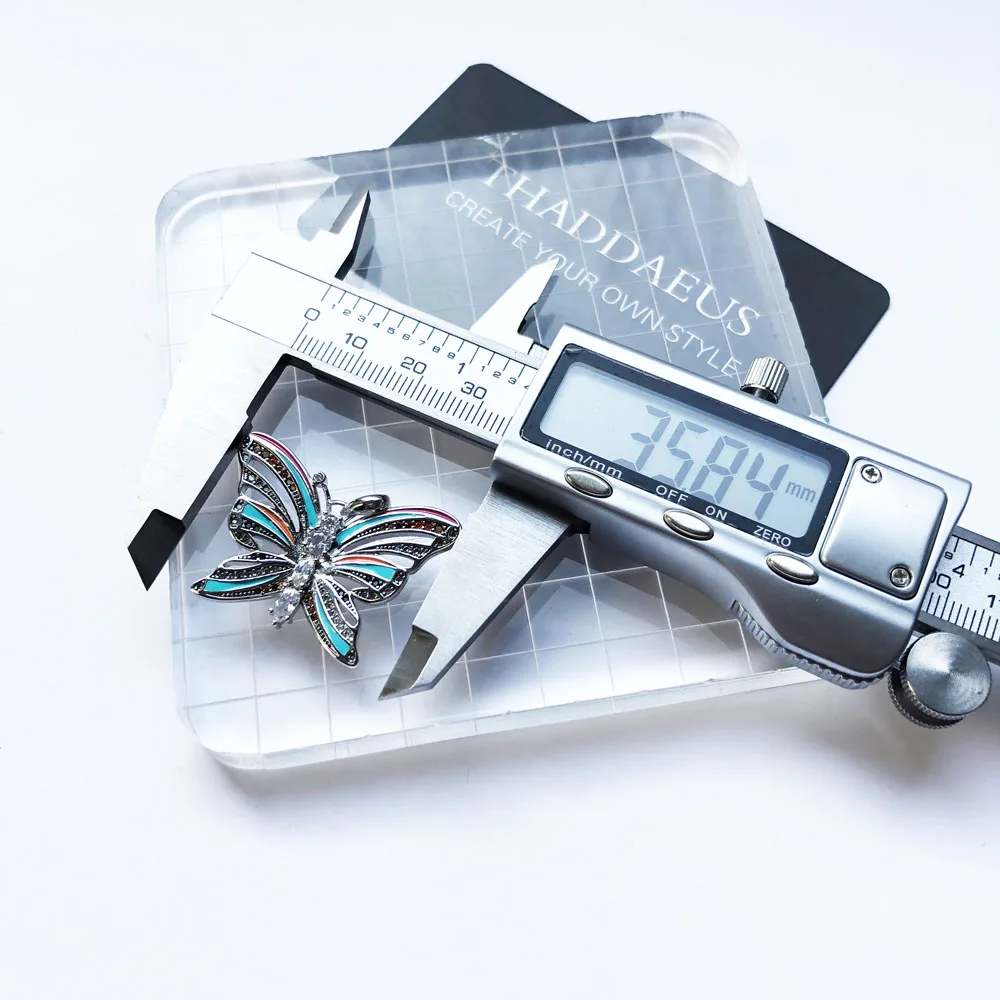 Anhänger Tropical Schmetterling Sommer Schmuck Böhmen 925 Sterling Silber Dschungel Zubehör Geschenk Für Frauen – Detail 3