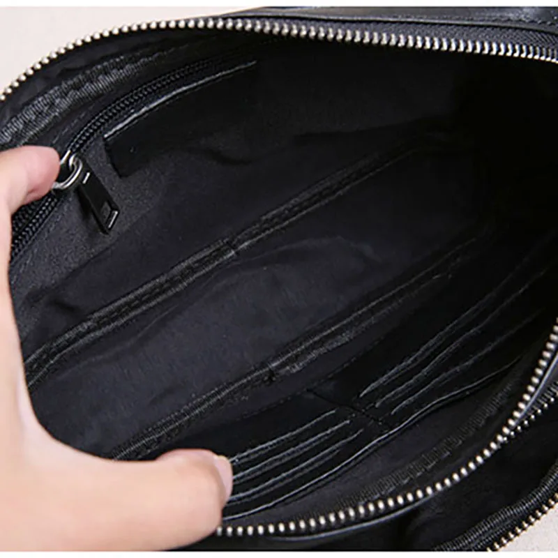 Imagem -05 - Aetoo Bolsa de Couro Masculina Mini Bolsa de Ombro com Uma Alça Couro com Cabeça Fina Bolsa de Mão Tendência Masculina