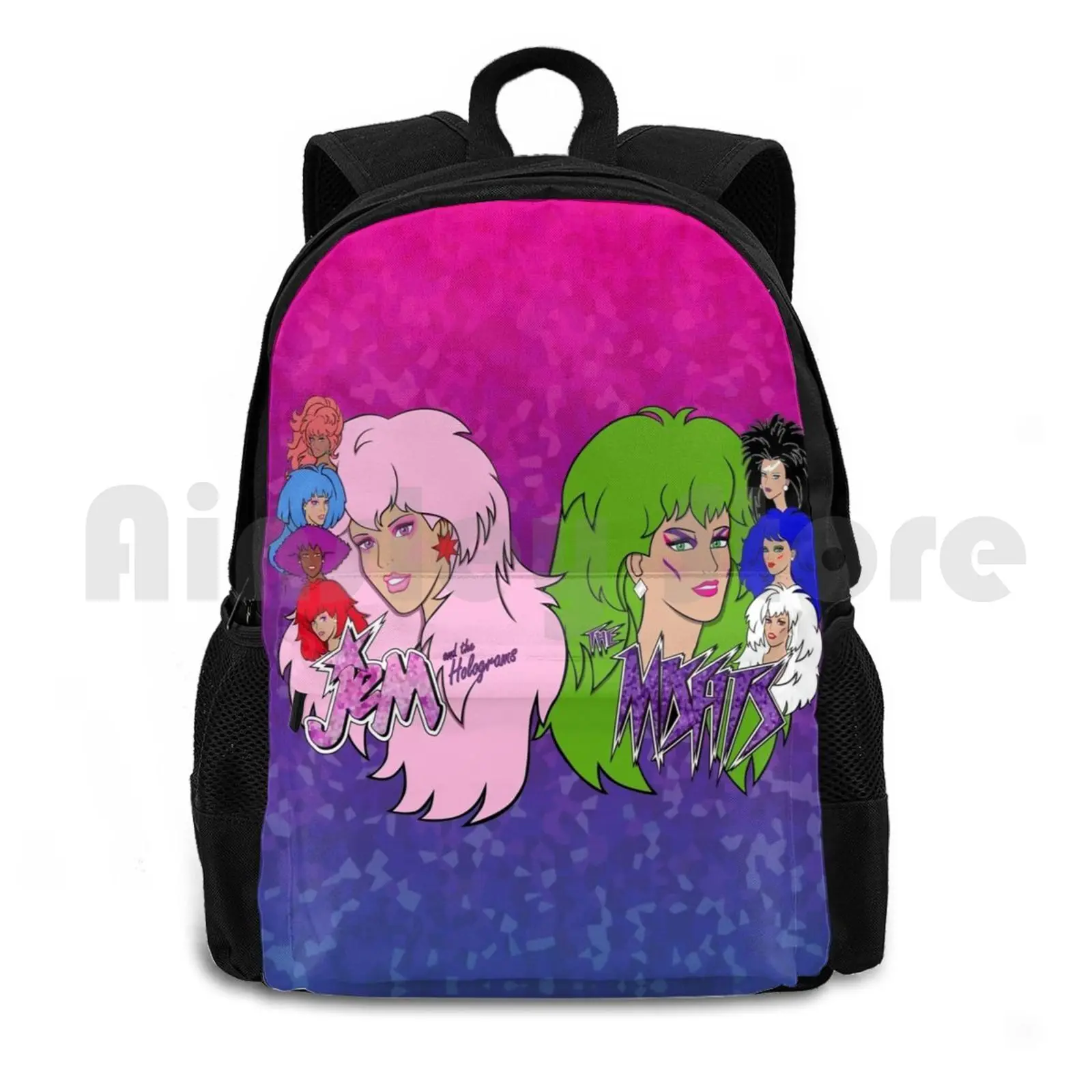 Jem And The Holograms Vs The Outdoor Hiking Backpack Riding Climbing Sports Bag Jem Jem And The Holograms Aja Shana Kimber Raya