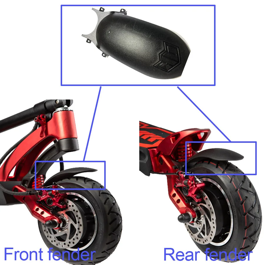 Widen Fender Widening Type Front and Rear Back Mudguard for Kaabo Mantis 10inch Electric Scooter