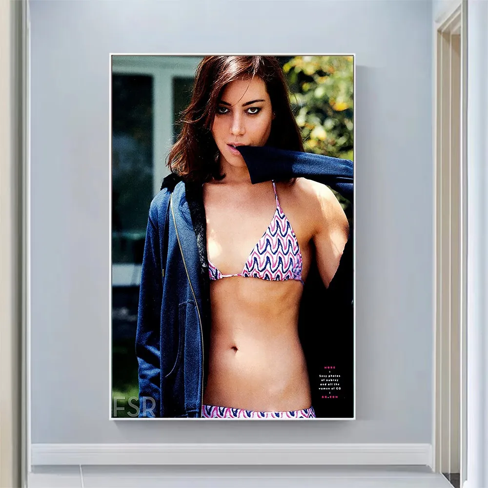 

Aubrey Plaza Sexy Model Pretty Girl Swimsuit Pose Wall Silk Cloth HD Poster Art Home Decoration Gift