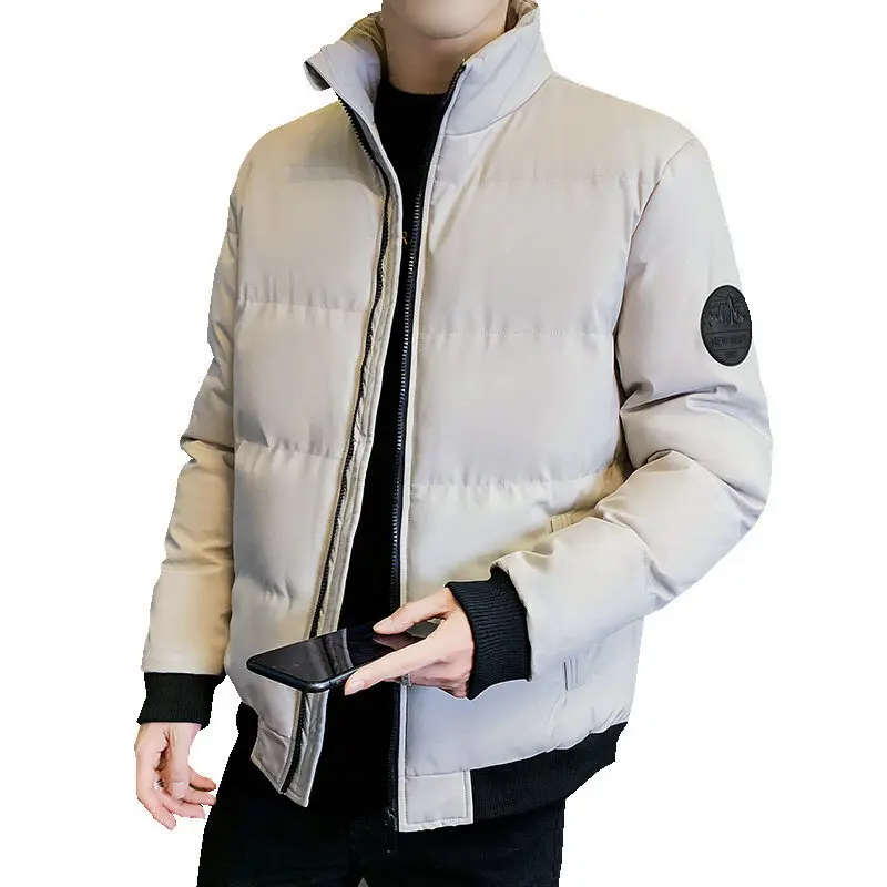 Brand Fashion Men Winter Jacket Stand Collar Designer Male Cotton Padded Coats Thick Warm Outerwear 4 Colors Plus Size M-7XL