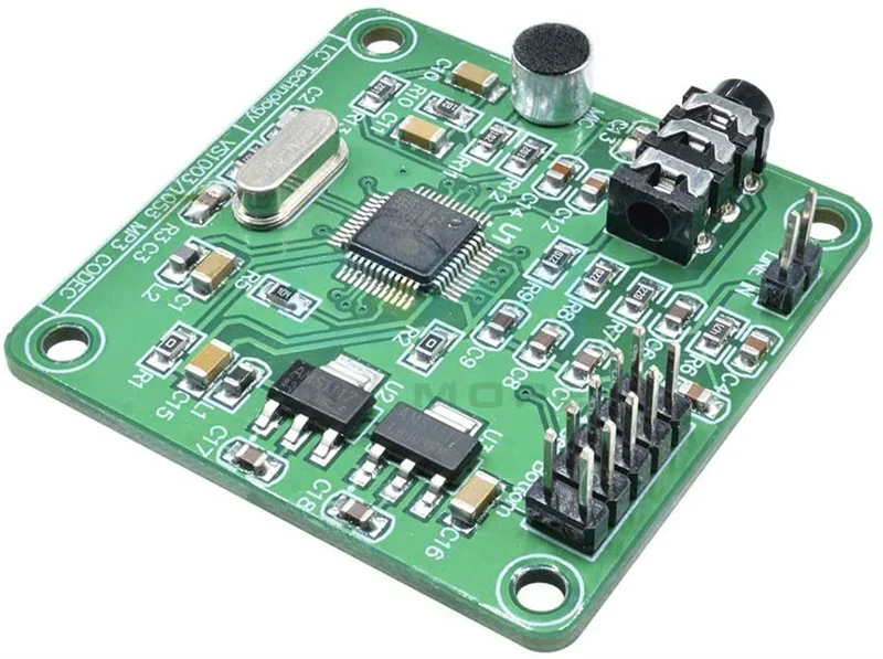 Dc 5V VS1053 Audio Module MP3 Speler Module Development Board Onboard Opname Spi Ogg Encoding Opname Controle Signaal Filter