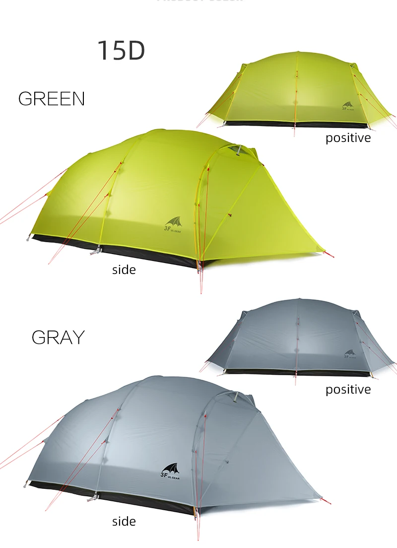 3F UL GETRIEBE Qingkong 4 Person 4 Saison 15D Camping Zelt Im Freien Ultraleicht Wandern Rucksack Jagd Wasserdichte Zelte – Detail 6