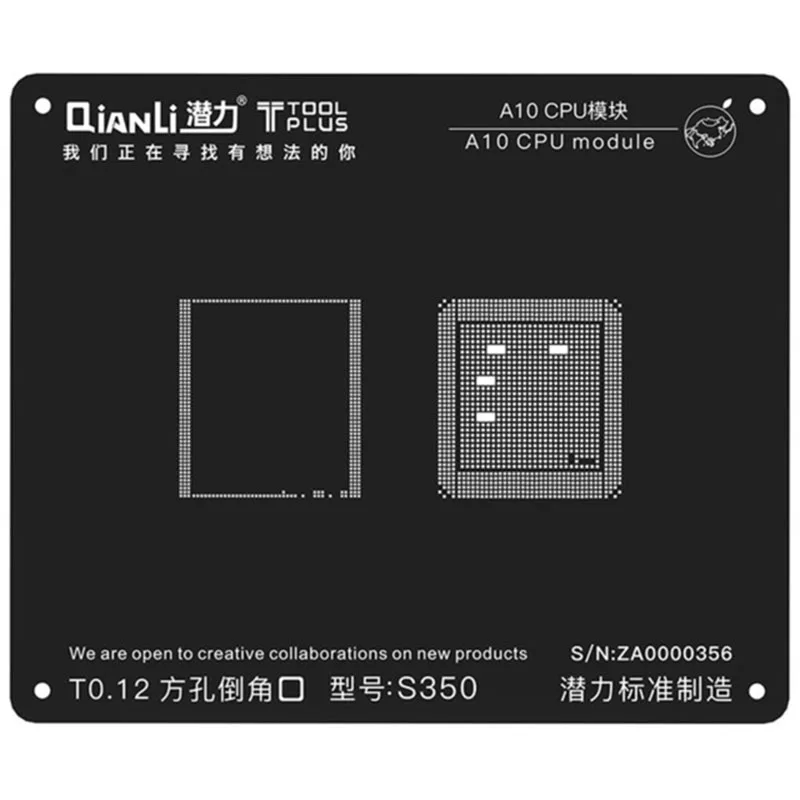 Qianli 2D iBlack بغا وحدة المعالجة المركزية rebيعادل مجموعة الاستنسل IC رقائق بغا اللوحة إصلاح قالب لحام آيفون A7 A8 A9 A10 A11
