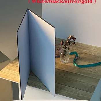 Reflector fill light for photography cardboard white black silver gold props for photo studio Photozone decoration