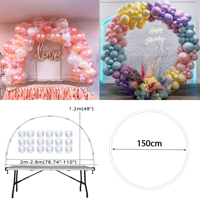 Kit de marco de arcos de globos, decoraciones, soporte de mesa, accesorios de globos, herramientas para boda, decoraciones para fiesta de feliz cumpleaños, niños