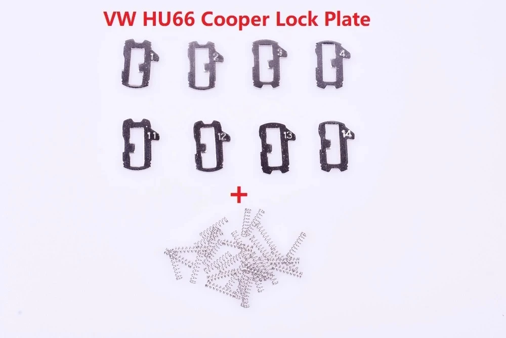 (24pcs/lot) Car Lock Reed HU66 Plate For AUDI VW Volkswagen Plate NO 1.2.3.4,11.12.13.14 Each 2PCS For VW Lock Repair Kits