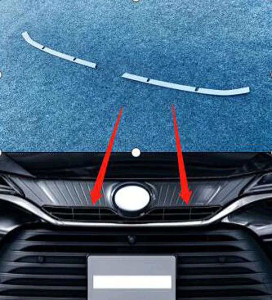 For Toyota Harrier Venza 2020 2021 Car Styling Upper Grill Grille Cover Trims Racing Grille Protector Accessories Sticker