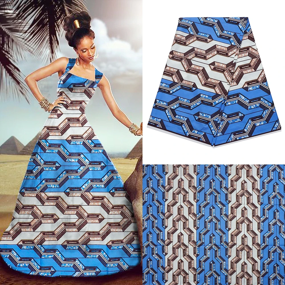 Afrikanische Ankara Stoff Wachs Druck Pagne Nähen Material Zubehör DIY Handwerk Original Batik Echt Wachs Stoff Für Party Kleid