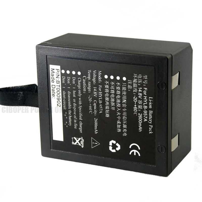 CP Medical Li-ion Battery Pack HYLB-957A 14.8V/2600mAh For Vital Signs Monitor M9B,M9,HYLB-957A,M8A,For Omron HBP-3100 ECG