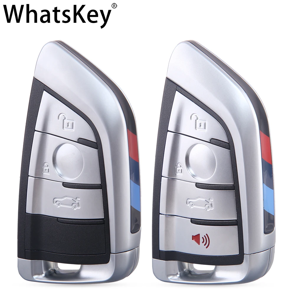 WhatsKey New Style Knife Smart Card Button Key Shell Cover per BMW 3/5/7 Series X1 X3 X5 G30 G20 Remote Key Case