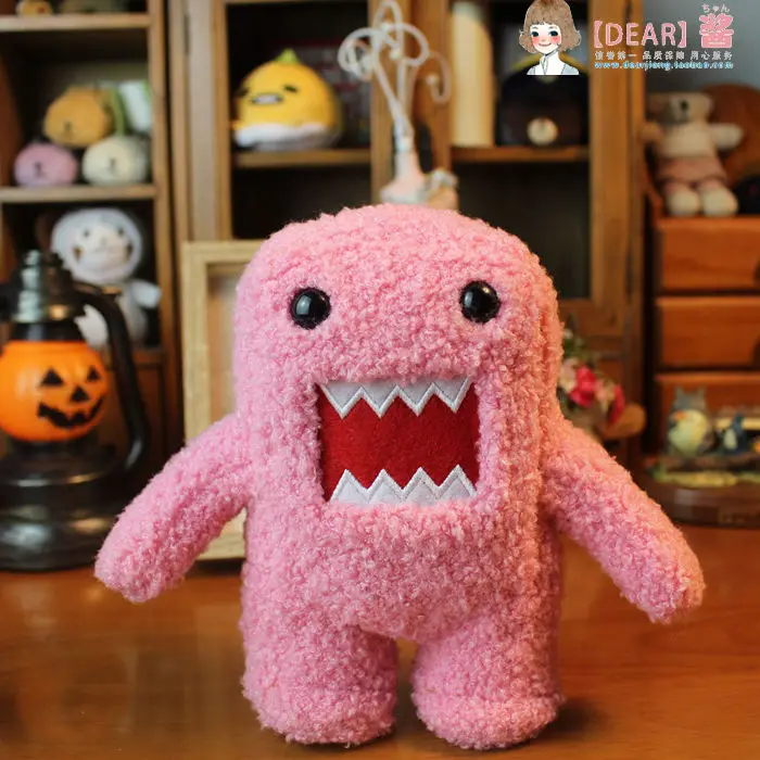 Brown Pink Domo Kun Plush Doll Soft Toy Kawaii Cute Anime Plushie Kids Toys for Girls Boys Children Christmas Birthday Gift