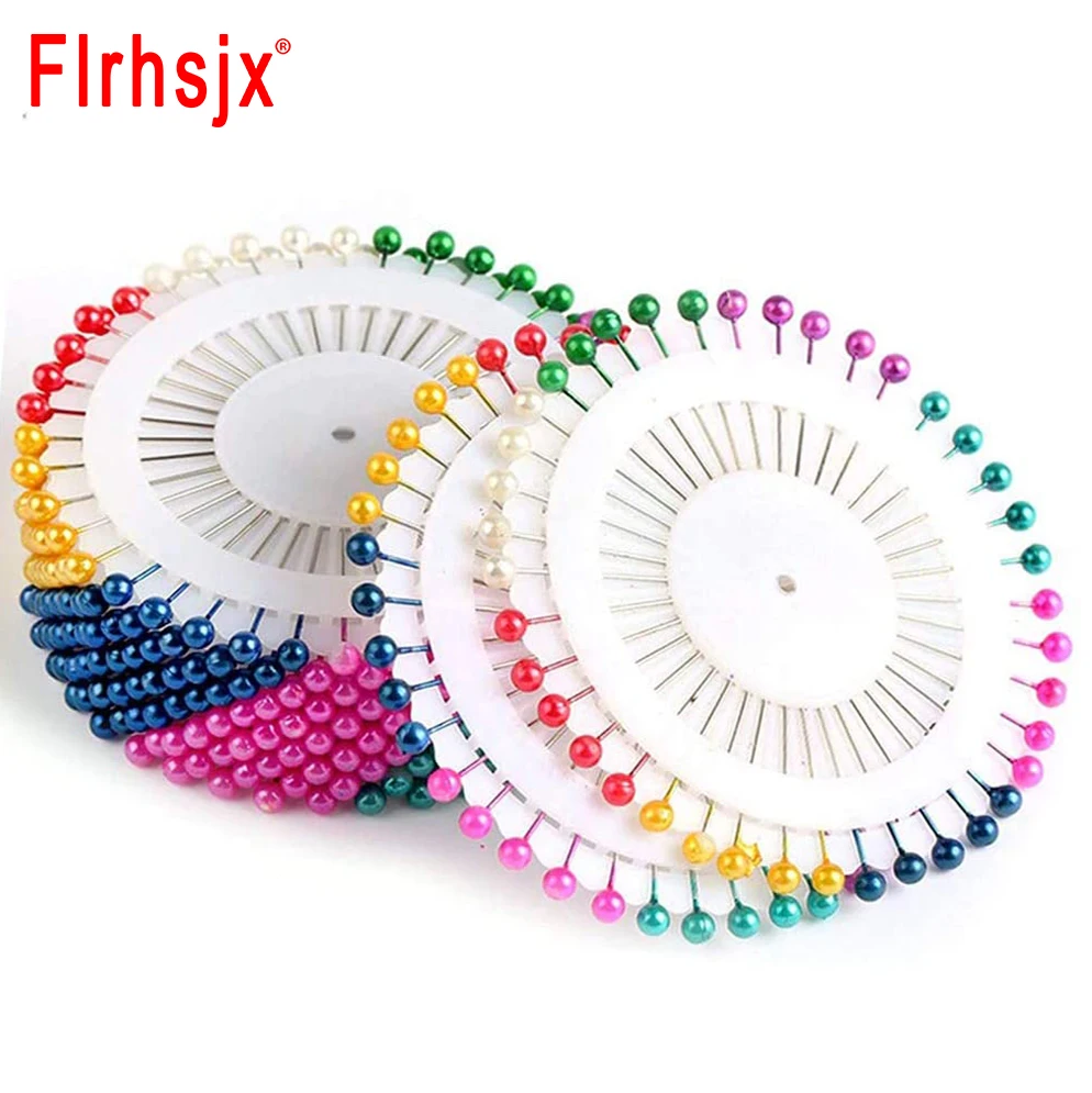 FLRHSJX Pearl Head Pins Sewing Pins Straight Quilting Pins for Dressmaker Jewelry Decoration Sewing Craft DIY Sewing Supplies