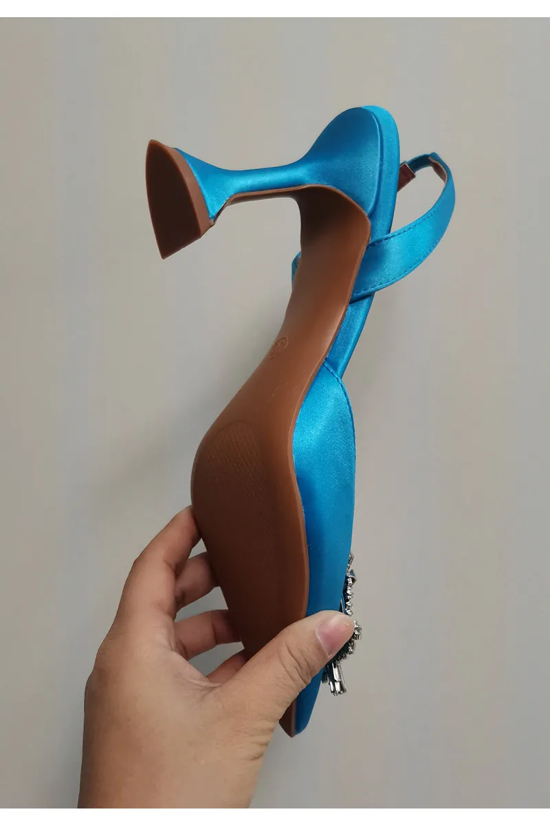 Sandalias de estilo estrella para mujer, zapatos de gladiador con tacón alto y punta estrecha, a la moda, para oficina, verano, 2023