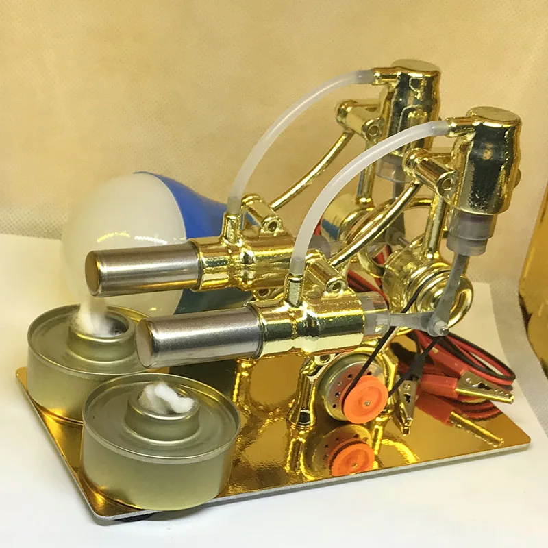 New Hot Air Stirling Engine Experiment Model Electric Generator Physical Educational Mini Engine Toy Collection New