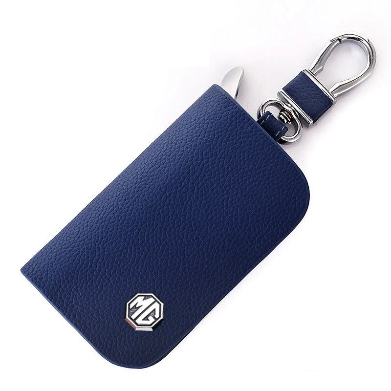 For MG ZS MG3 MG5 MG6 MG7 Rui Teng GT modified Special Leather Car Key Case Key case zipper key chain belt bag Car Accessories