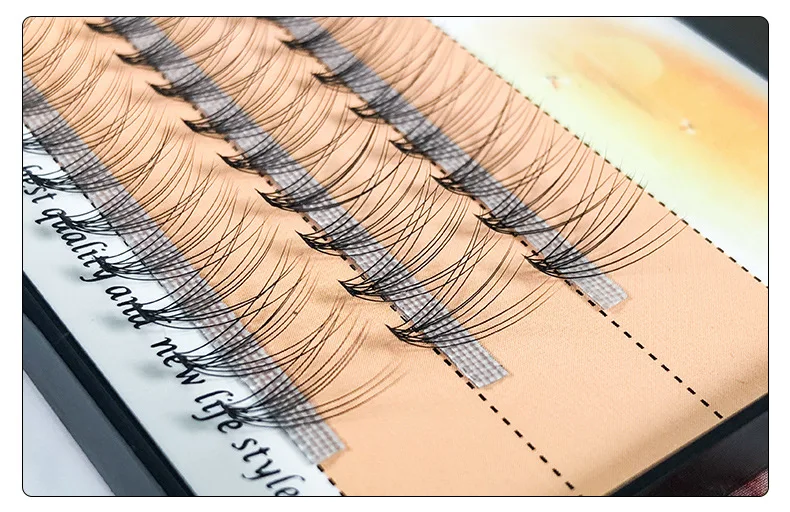 10D Individual Eyelash Beauty Girls False Eyelashes Wave Individual Eyelash Extension Mink Black Soft False Eye Lashes Make Up