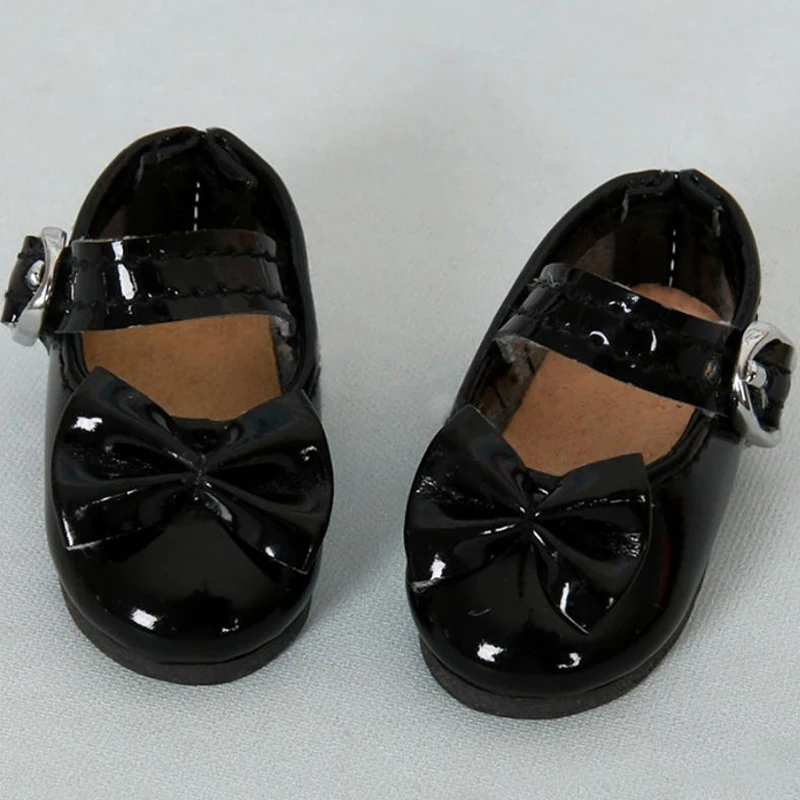 Free Shipping BJD Shoes 1/6 For IP YoSD BJD Dolls Leather Black Color Shoes WX6-32 Length 4.7cm Width 2.1cm Doll Accessories