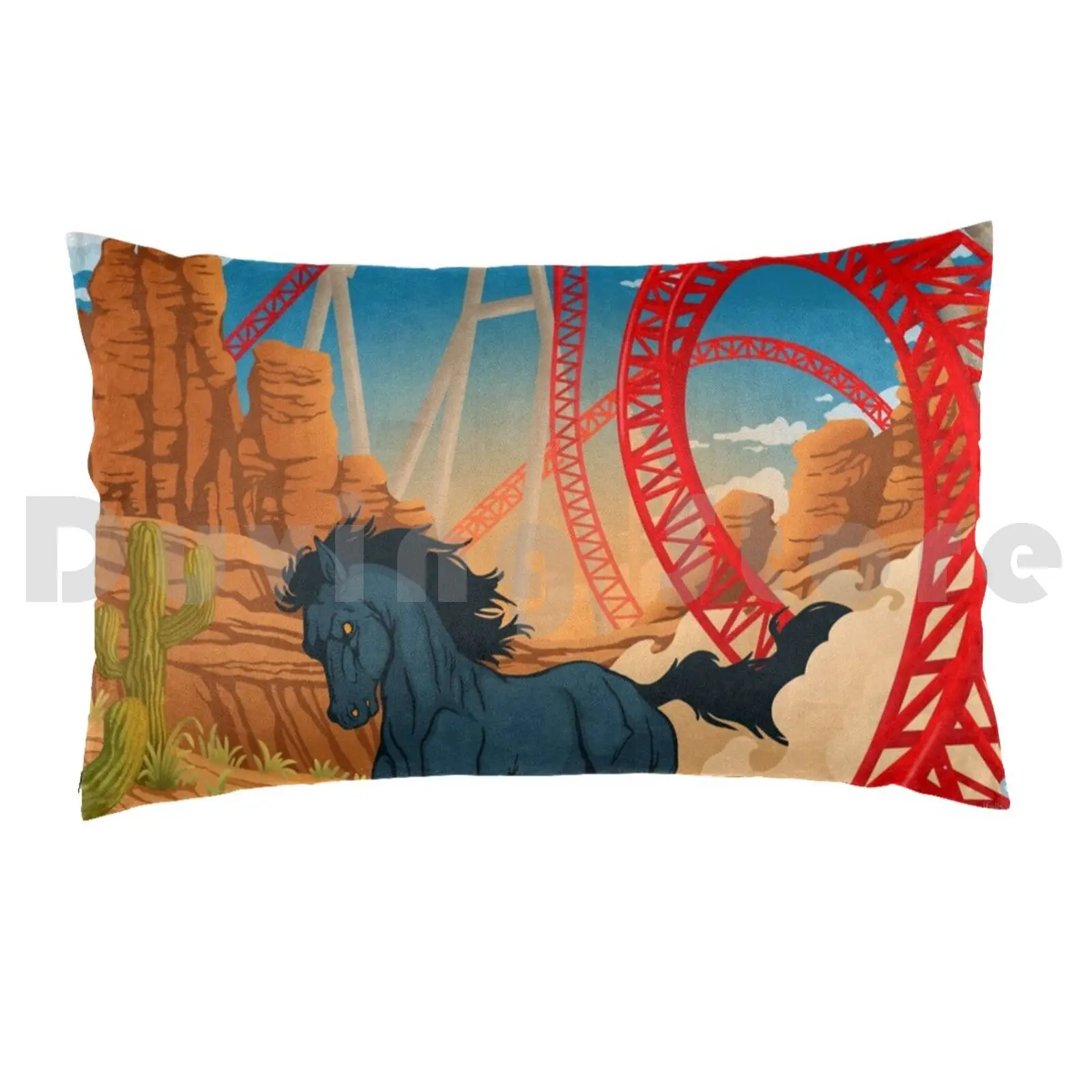 The Wild One Maverick Roller Coaster Cedar Point Theme Park Pillow Case DIY 50*70 Maverick Cedar Point