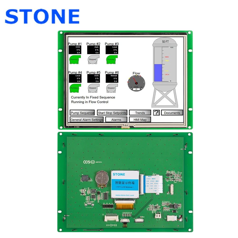 LCD táctil programable Industrial, 8,0 pulgadas, con placa controladora, compatible con cualquier microcontrolador