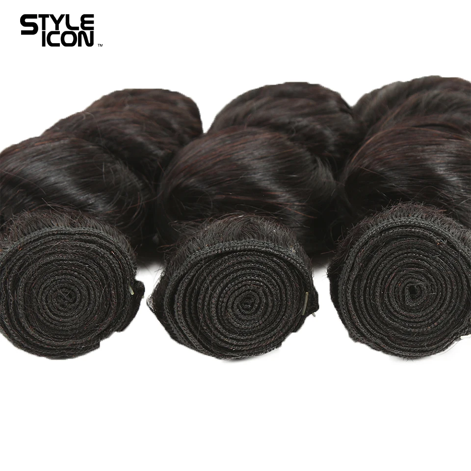 Loose Wave Bundles Brazilian Hair Weave Human Hair Bundles 30 Inches Loose Wave 1 3 4 Bundles Styleicon Remy Hair Extension