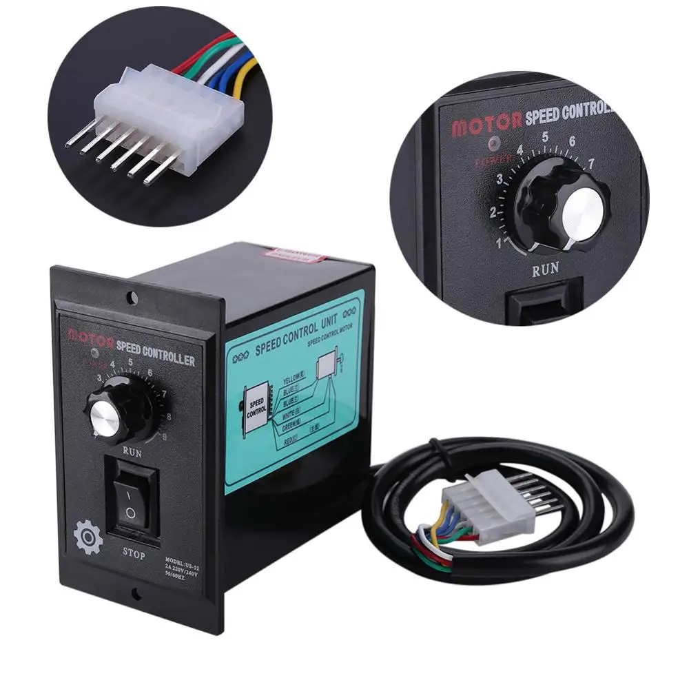 

400W AC 220V Motor Speed Pinpoint Regulator Controller Forward & Backward 50/60hz 90-1400r/min 50HZ 90-1700r/min 60HZ