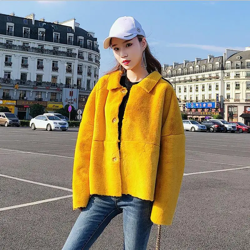 Women's Winter Jacket Faux Fur Coat Women's Teddy Coat Fleece Jacket Women Plush Blouse Women's Winter Sheepskin Coat