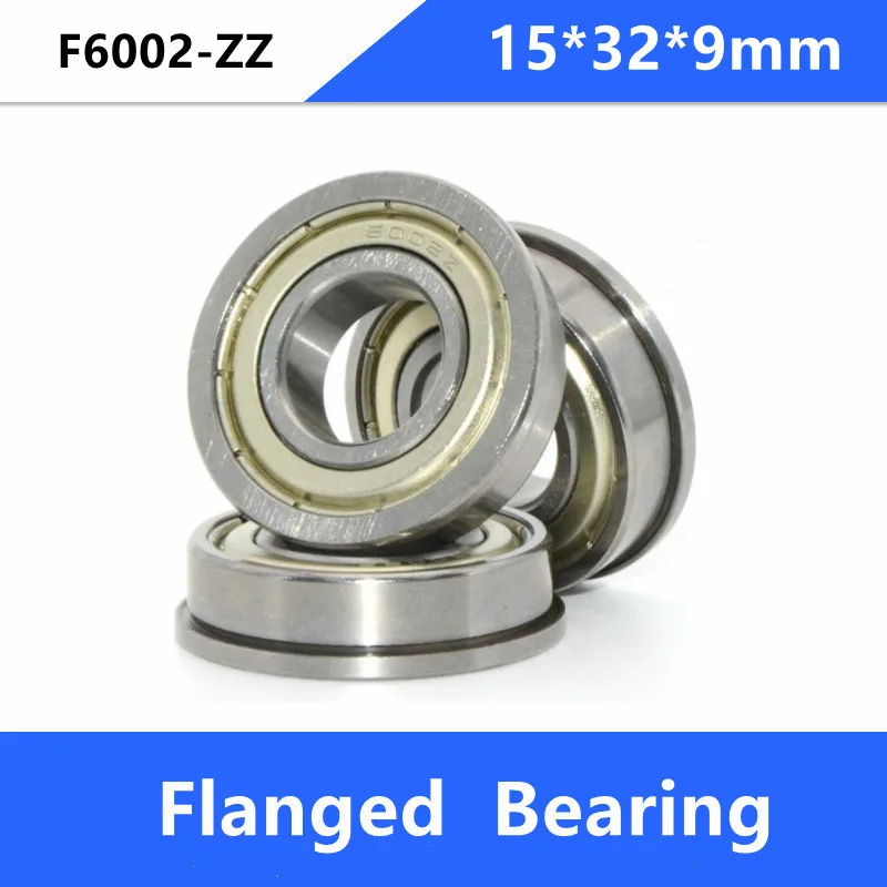 

10pcs/50pcs F6002ZZ F6002 ZZ F6002Z F6002-ZZ 15x32x9mm Flange Deep Groove Ball Bearing 15*32*9mm