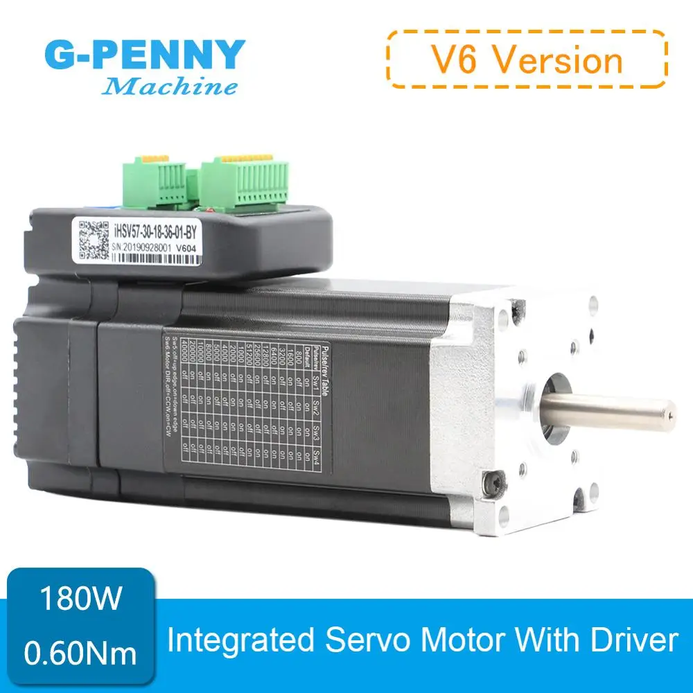 JMC 3000rpm 180w Integrated Servo Motor With Driver 0.60Nm 6.0A Mini Servo Motor & Driver iHSV57-30-18-36