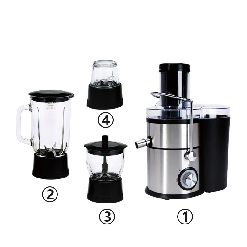 4 in 1 Personal Juicer Blender, Mixer, Food Processor, Multi-function Food Mixer, Coffee Grinder, Milk Frother, 1000W