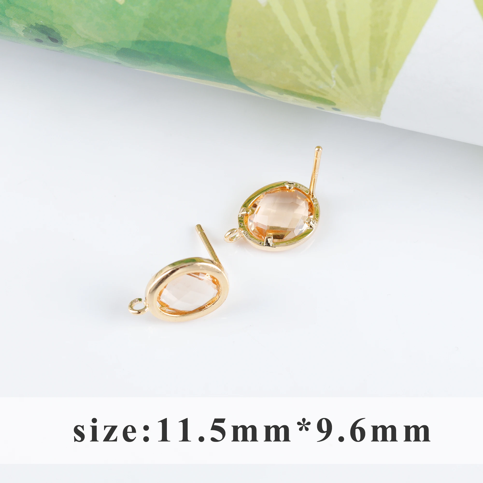 YEGUI MA19,jewelry accessories,studs earring,charm,18k gold plated,copper,zircon,pass REACH,nickel free,jewelry makeing,6pcs/lot