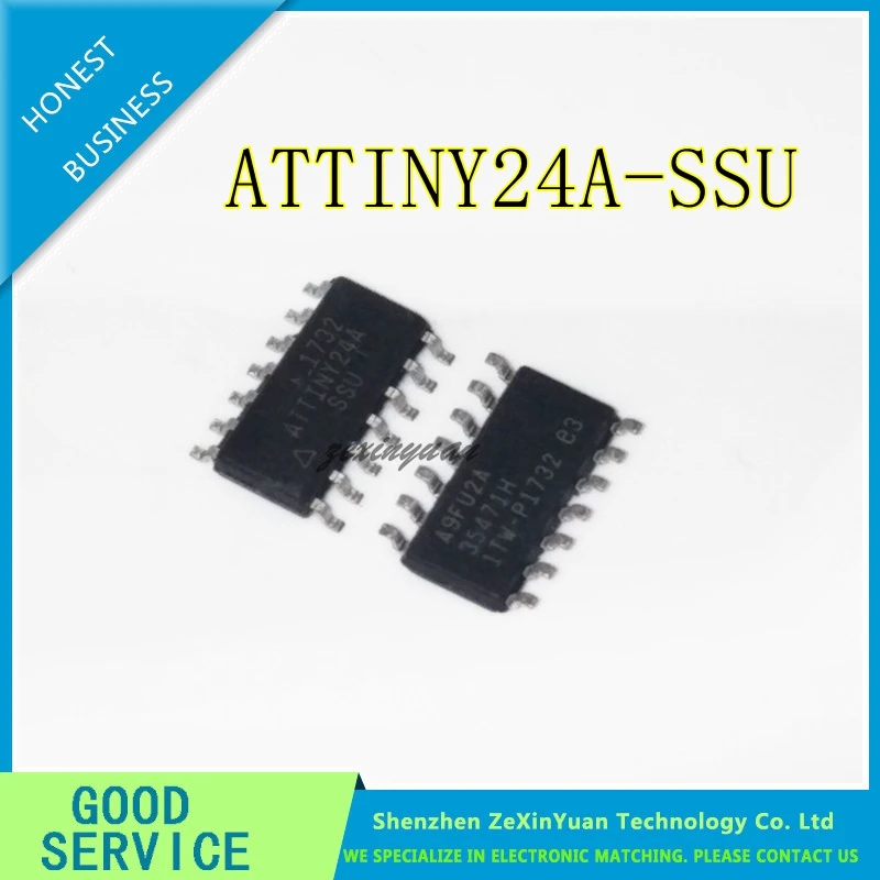 5PCS-20PCS  ATTINY24A-SSU SOP-14 ATTINY24 ATTINY24A ATTINY24-20SSU MCU chips In Stock