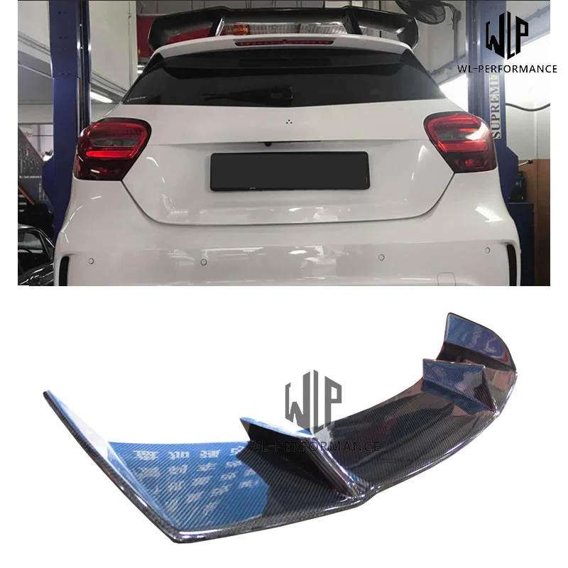 W176 High Quality Carbon Fiber Rear Spoiler Wings Car Styling for Mercedes Benz a Class A180 A200 A250 A260 A45 Body Kit